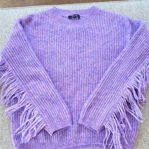 Witty Fox Purple Fringe Sweater